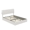 Fortuna lai Lit coffre 140x190cm avec compartiments de rangement et prise électrique ,tête de lit réglable