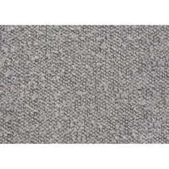 Sommeil De Plomb Lit coffre 200x200cm avec tête de lit capitonnée Bouclette Gris - Hauteur totale : 39cm