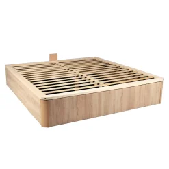 Weber Industries Lit coffre 180x200cm VERSO + 1 sommier / Décor Chêne Blanchi New