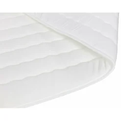 Mobilier1 Lit continental Baltimore 173, Double, Blanc, Faux cuir, Disponible