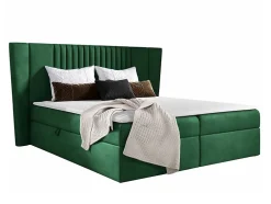 Mobilier1 Lit continental Baltimore 184, Unique, Vert, Tissu, Disponible