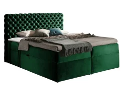 Mobilier1 Lit continental Baltimore 148, Unique, Vert, Tissu, Disponible