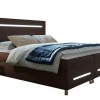 Mobilier1 Lit continental Baltimore 174, Double, Marron, Tissu, Disponible