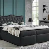 Mobilier1 Lit continental Baltimore 162, Unique, Gris, Faux cuir, Disponible New