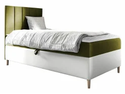 Mobilier1 Lit continental Baltimore 170, Unique, Vert, Faux cuir, Disponible
