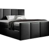 Mobilier1 Lit continental Baltimore 154, Double, Noir, Faux cuir, Disponible
