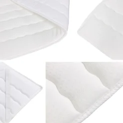 Mobilier1 Lit continental Baltimore 135, Unique, Brun clair, Tissu, Disponible