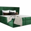 Mobilier1 Lit continental Baltimore 184, Double, Vert, Tissu, Disponible