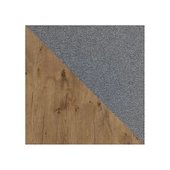 Mobilier1 Lit continental Baltimore 190, Double, Gris, Tissu, Disponible