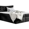 Mobilier1 Lit continental Baltimore 157, Double, Gris, Tissu, Disponible