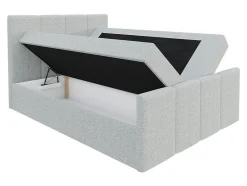 Mobilier1 Lit continental Baltimore 154, Double, Gris, Faux cuir, Disponible New