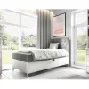 Mobilier1 Lit continental Baltimore 171, Unique, Gris, Faux cuir, Disponible Discount