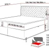 Mobilier1 Lit continental Baltimore 148, Double, Vert, Tissu, Disponible Clearance