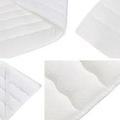 Mobilier1 Lit continental Baltimore 115, Double, Rose, Tissu, Disponible Hot