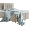 Mobilier1 Lit continental ComfiDream 156, Double, Brun clair, Tissu, Disponible