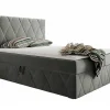 Mobilier1 Lit continental Comfivo 225, Double, Gris, Tissu, Disponible