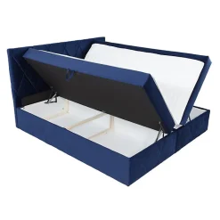 Mobilier1 Lit continental Comfivo 225, Double, Gris, Tissu, Disponible