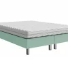 Mobilier1 Lit continental Logan 101, Double, Turquoise, Tissu, Disponible