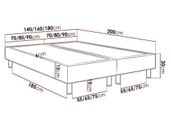 Mobilier1 Lit continental Logan 101, Double, Vert, Tissu, Disponible
