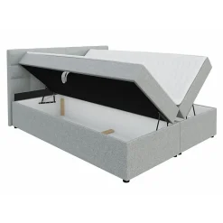 Mobilier1 Lit continental Memphis 114, Double, Vert, Tissu, Disponible Best
