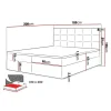 Mobilier1 Lit continental Memphis 115, Double, Vert, Tissu, Disponible