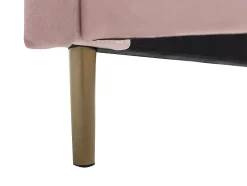 Vente-unique Lit coquillage 140 x 190 cm - Velours - Rose - LIVAYA Online