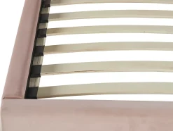 Vente-unique Lit coquillage 90 x 190 cm - Velours - Rose - MOANA Hot