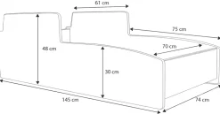 Kobi Lit de tracteur simple jaune 140x70 avec matelas Sale
