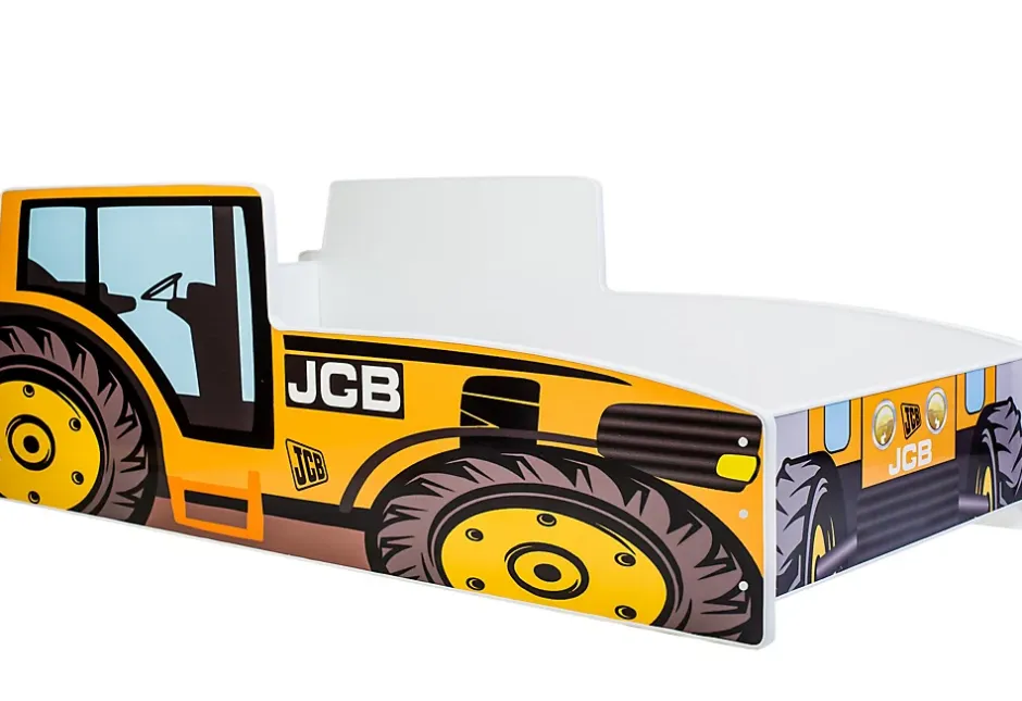 Kobi Lit de tracteur simple jaune 140x70 avec matelas Sale