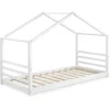 [En.Casa] Lit D'enfant Design Maison Vardoe Pin 90 X 200 Cm Blanc Mat en.casa Hot