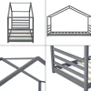 [En.Casa] Lit D'enfant Design Maison Vardoe Pin 90 X 200 Cm Gris Foncé en.casa Hot