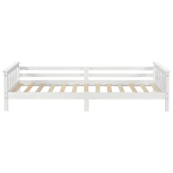 Enfant [En.Casa] Lit d'Enfant Design Nuuk en Pin 200 x 90 cm Blanc Mat Laqué en.casa