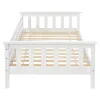 [En.Casa] Lit d'Enfant Design Nuuk en Pin 140 x 70 cm Blanc Mat Laqué en.casa Clearance
