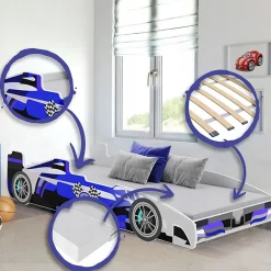Kobi Lit d'enfant FORMULA bleu 160 x 80 cm Sale
