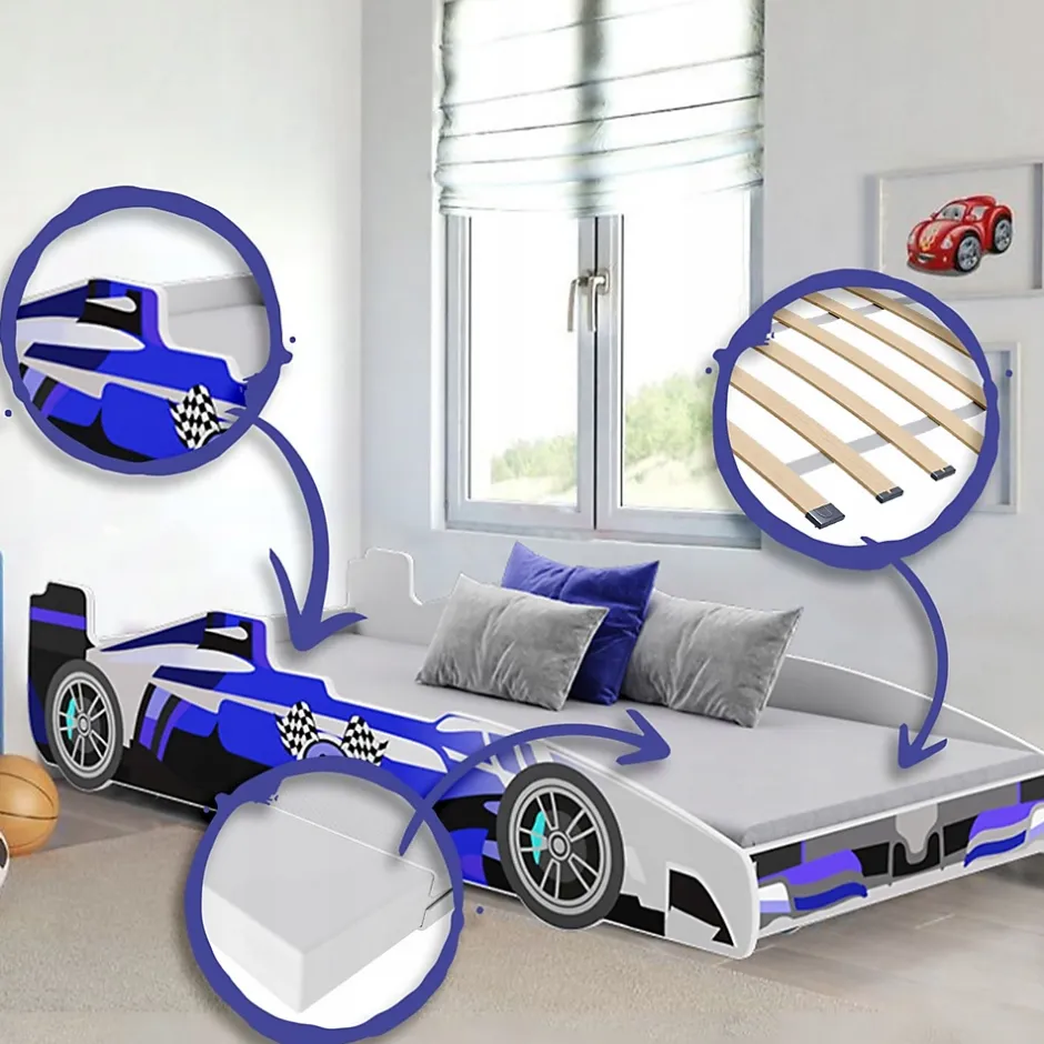 Kobi Lit d'enfant FORMULA bleu 160 x 80 cm Sale