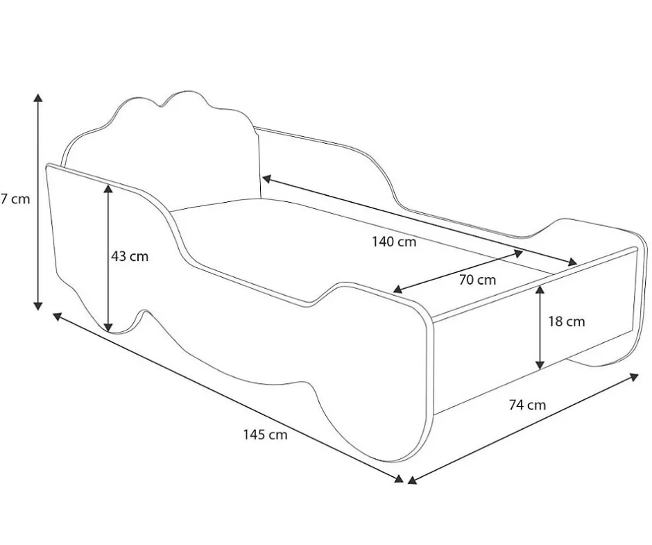 Kobi Lit d'enfant Kareta 160x80 avec matelas Clearance