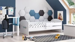 Enfant Kobi Lit d'enfant LUK avec balustrade 140x70 Avion