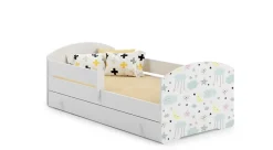 Kobi Lit d'enfant LUK avec tiroir et barreaux 160x80 étoiles New
