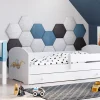 Kobi Lit d'enfant LUK avec tiroir et barreau 160x80 Yellow digger Sale