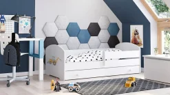 Kobi Lit d'enfant LUK avec tiroir et barreau 160x80 Yellow digger Sale