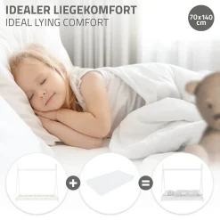 Enfant Ml-Design Lit d'enfant Tipi 70x140 cm blanc simple en bois de pin sommier à lattes style indien