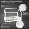 Ml-Design Lit d'enfant 80x160 cm naturel bois de pin massif style maison avec matelas et protection Best