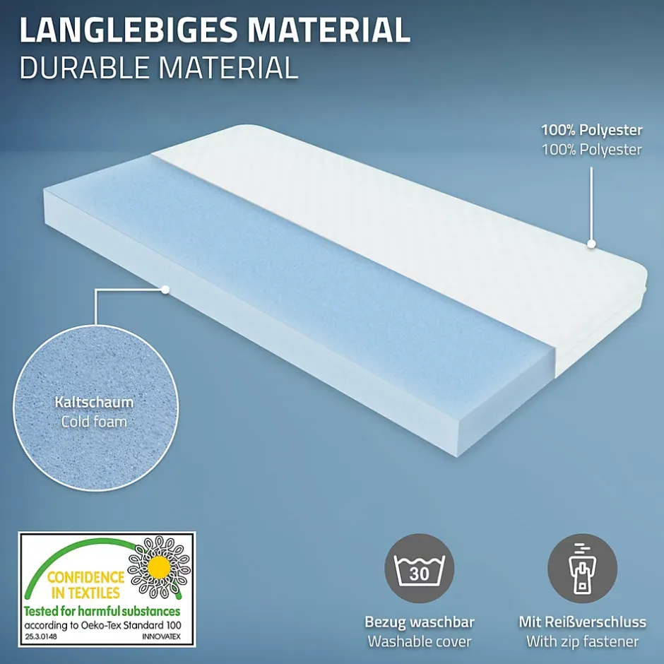 Ml-Design Lit d'enfant 90x200 cm gris clair bois de pin massif style maison avec sommier et matelas
