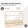 Ml-Design Lit d'enfant 140x70cm naturel en bois de pin avec toit et sommier protection contre chutes Clearance