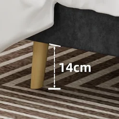 Okwish Lit Double Ado 140x200 cm - Lit Bas Capitonné, Sans Vérin et Sans Matelas, Moderne et Confortable, Tissu Gris Sale