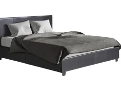 Habitat Et Jardin Lit double avec coffre "Carla" - 140 x 190 cm - Noir