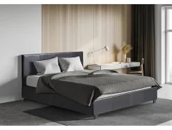 Habitat Et Jardin Lit double avec coffre "Carla" - 140 x 190 cm - Noir