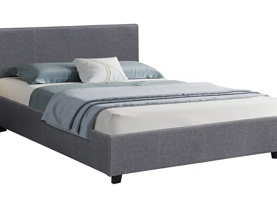 Habitat Et Jardin Lit double avec coffre "Carla" 140 x 190 Gris New