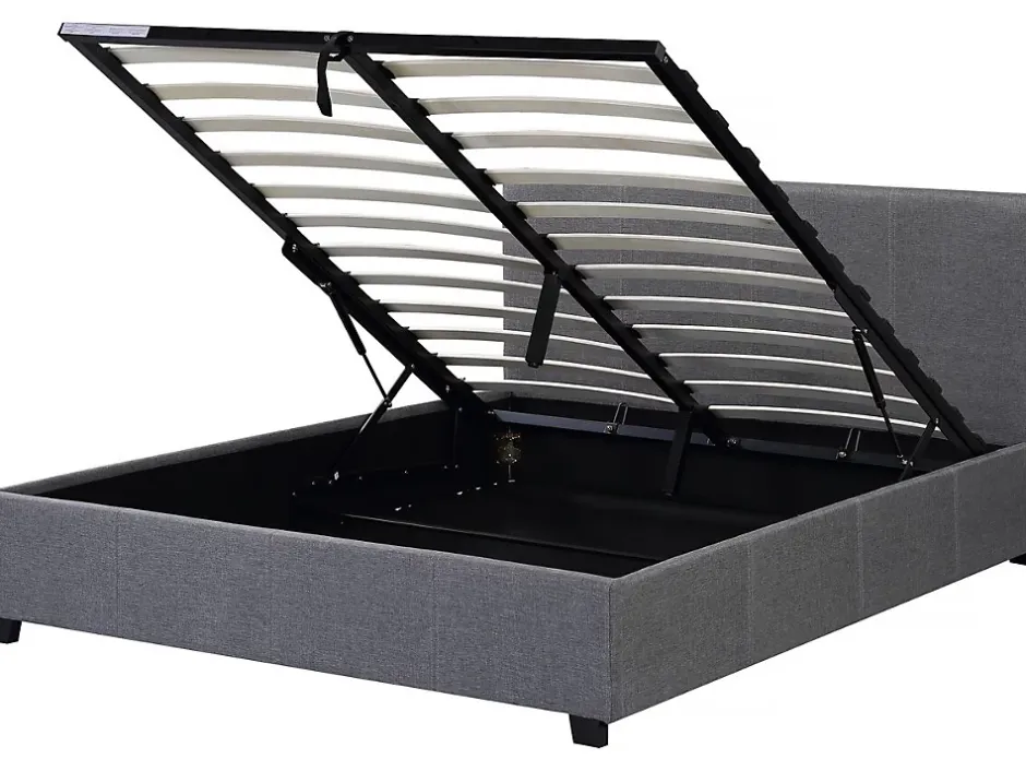Habitat Et Jardin Lit double avec coffre "Carla" 140 x 190 Gris New