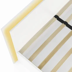 IDMarket Lit double CHARLIE 140 x 190 cm avec sommier et LED intégrées blanc